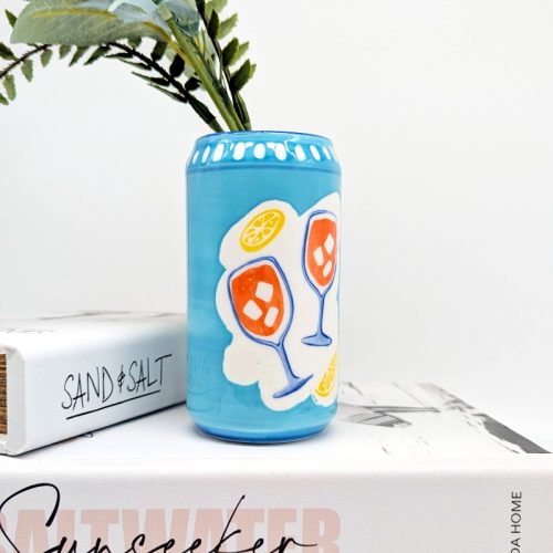 Summer in Soda Can Ceramic Vase