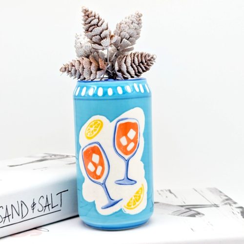 Summer in Soda Can Ceramic Vase