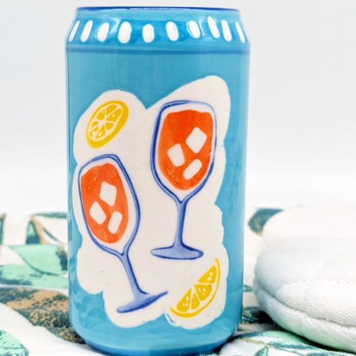 Summer in Soda Can Ceramic Vase