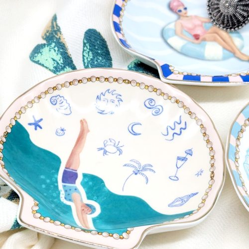 Diving Coastal Ceramic Trinket Dish