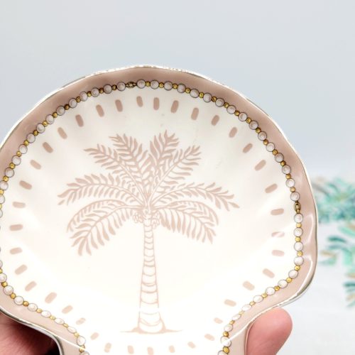 Tropical Palm Ceramic Trinket Dish