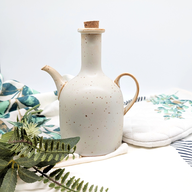 PXL_20251105_021130640 Earthy Ceramic Oil Bottle