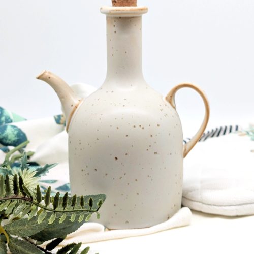 Earthy Ceramic Oil Bottle