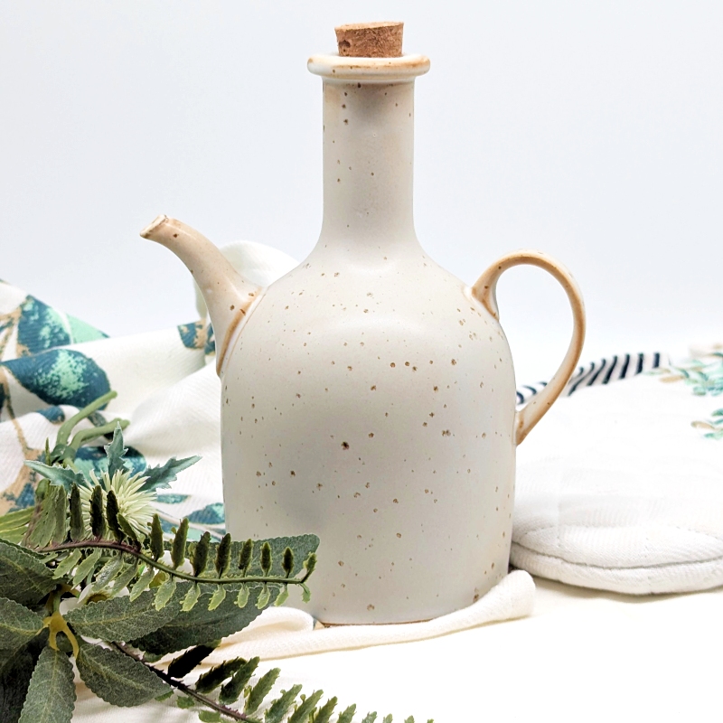 PXL_20251105_021143363 Earthy Ceramic Oil Bottle