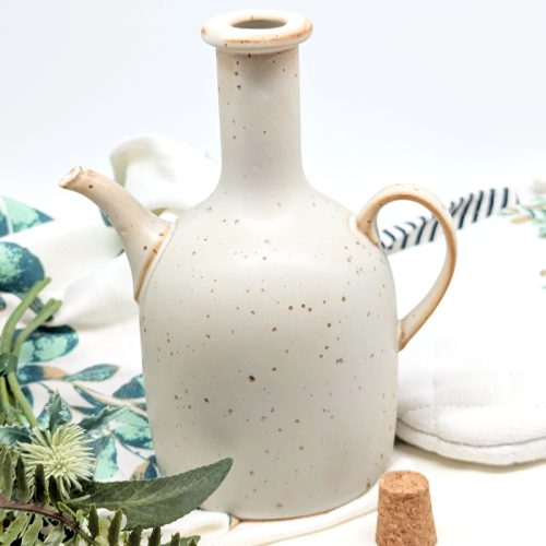 Earthy Ceramic Oil Bottle