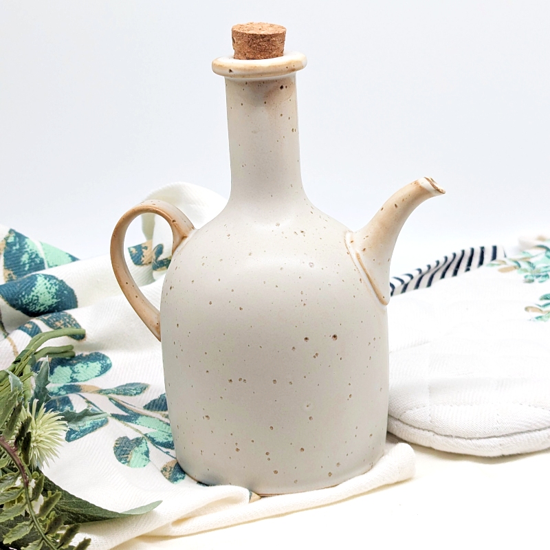 PXL_20251105_021241058 Earthy Ceramic Oil Bottle