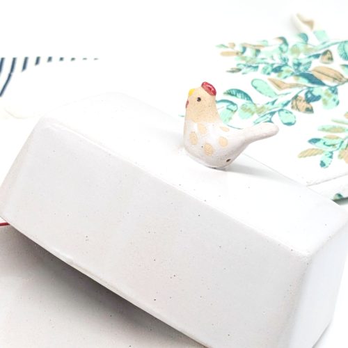 Chicken on Top Ceramic Butter Dish