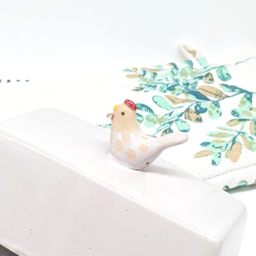 Chicken on Top Ceramic Butter Dish