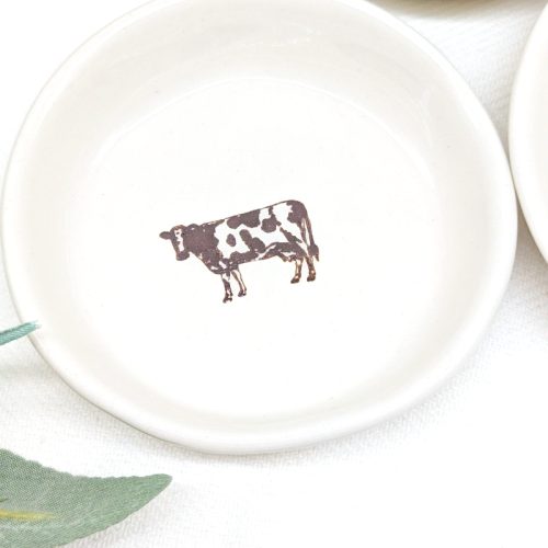 Country Cow Small Ceramic Dish