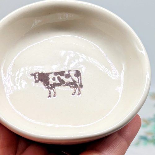 Country Cow Small Ceramic Dish