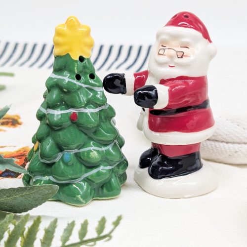 Christmas Tree Santa Salt Pepper Shaker Set