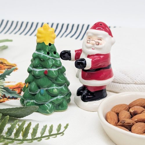 Christmas Tree Santa Salt Pepper Shaker Set
