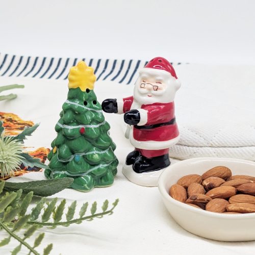 Christmas Tree Santa Salt Pepper Shaker Set