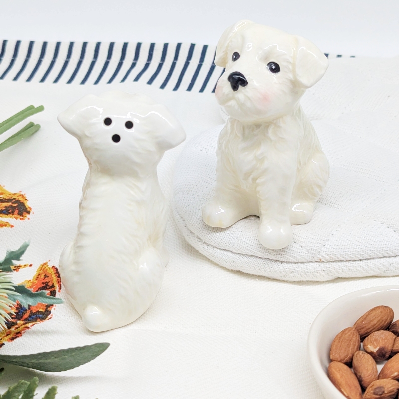 PXL_20251105_030408977 West Highland White Terrier Dog Salt Pepper Shaker Set