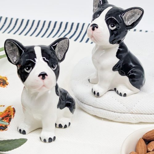 Ceramic French Bulldog Salt Pepper Shaker Set