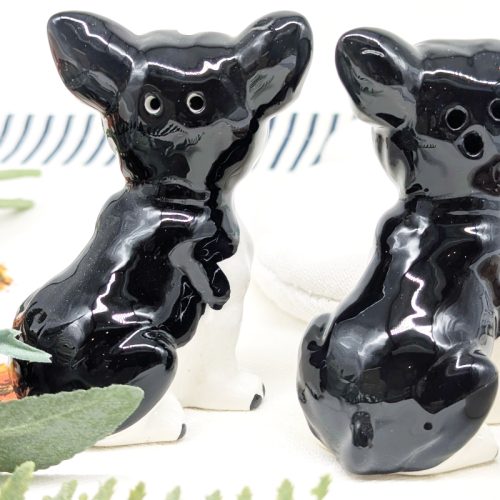 Ceramic French Bulldog Salt Pepper Shaker Set