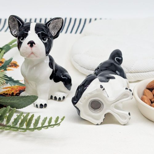 Ceramic French Bulldog Salt Pepper Shaker Set
