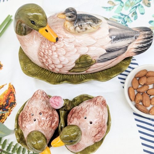 Baby Mommy Duck Ceramic Butter Dish