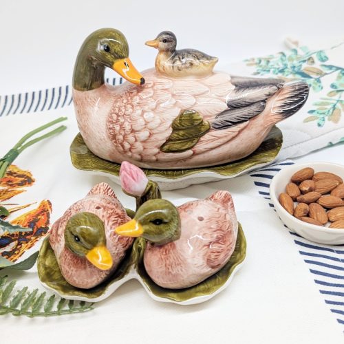 Baby Mommy Duck Ceramic Butter Dish