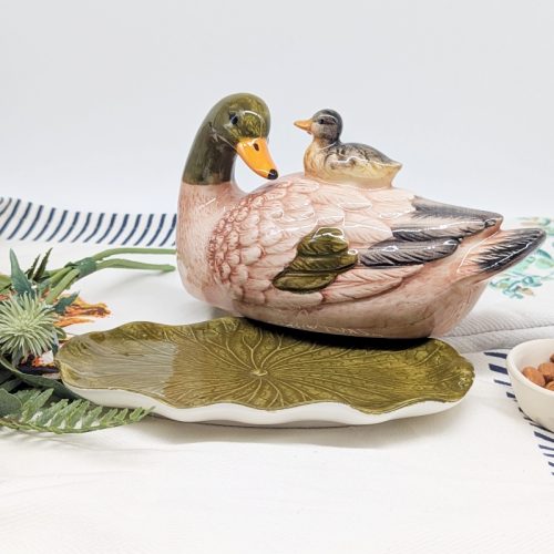 Baby Mommy Duck Ceramic Butter Dish