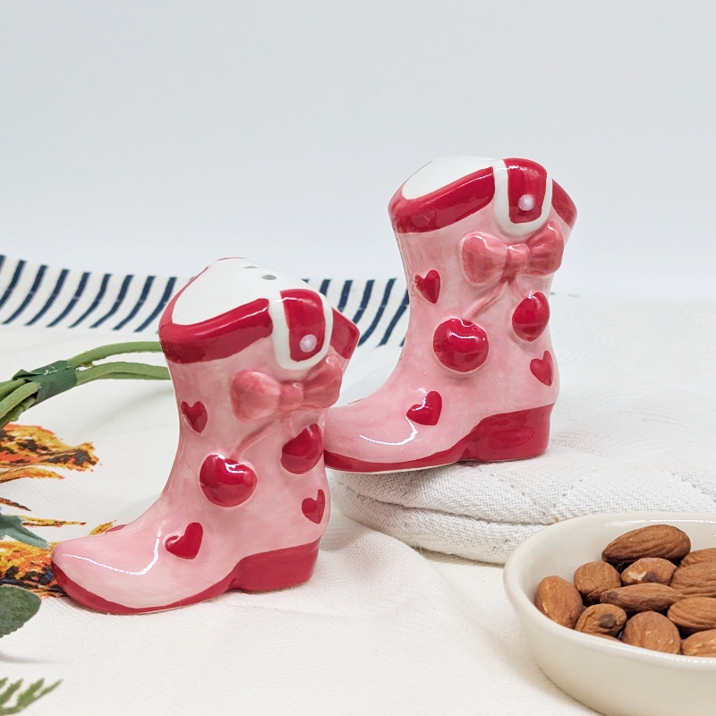 PXL_20251105_031756581 Fruity Boot Salt Pepper Shaker Set