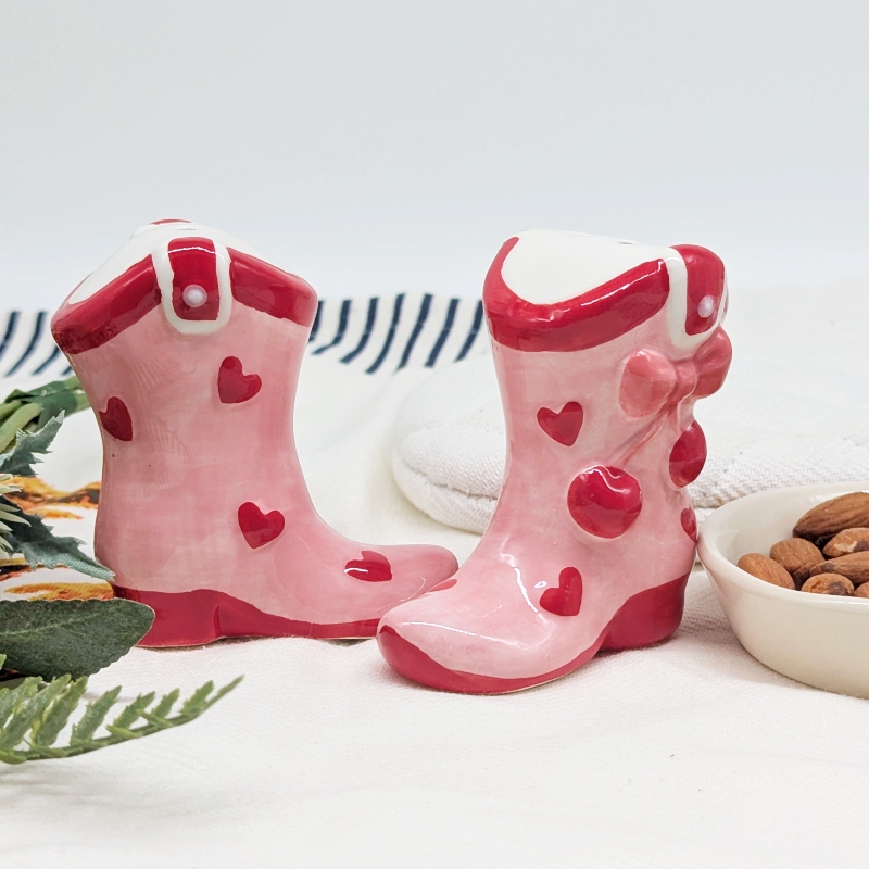 PXL_20251105_031813795 Fruity Boot Salt Pepper Shaker Set