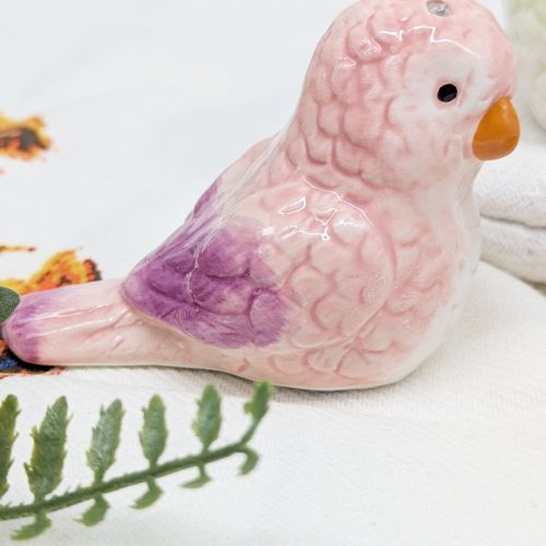 Purple Yellow Parrot Salt Pepper Shaker Set