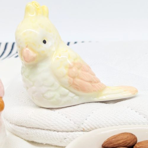 Purple Yellow Parrot Salt Pepper Shaker Set