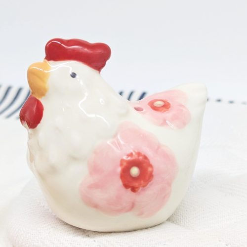 Floral Chicken Salt Pepper Shaker Set