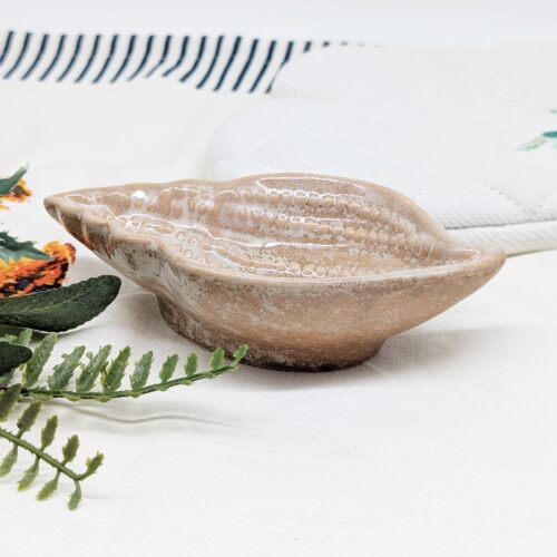 ceramic shell dish, shell trinket dish, coastal decor dish, jewelry dish, ring holder dish, milky white decor, beach home decor, vanity trinket tray, ocean inspired decor, small keepsake dish, ceramic jewelry tray, neutral home decor, gift for her