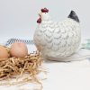 Black White Fat Chicken Figurine