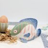 Blue Green Ceramic Fish Ornament