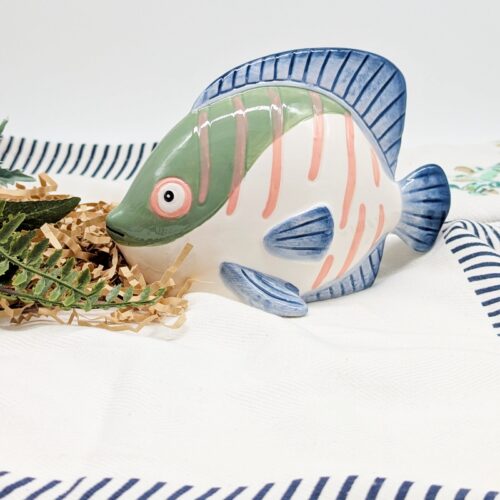 Blue Green Ceramic Fish Ornament