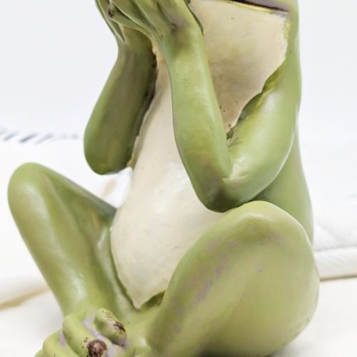 Sitting Green Frog Ornament Figurine