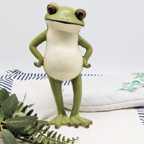 Standing Green Frog Ornament Figurine