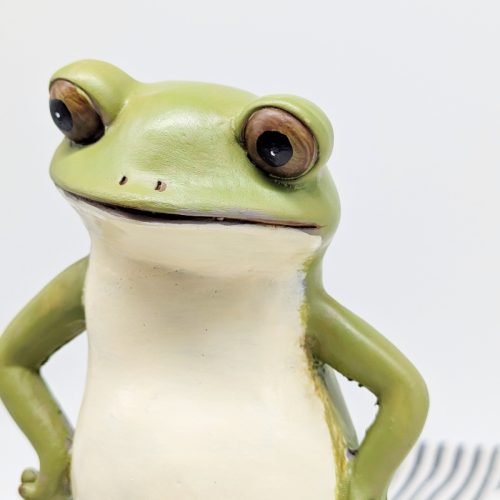 Standing Green Frog Ornament Figurine