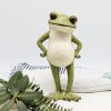 Standing Green Frog Ornament Figurine