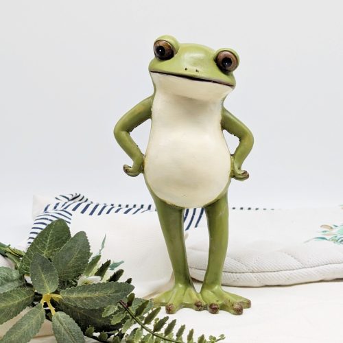 Standing Green Frog Ornament Figurine