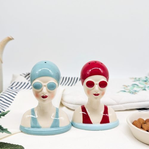 Swimming Ladies Salt Pepper Shaker Set