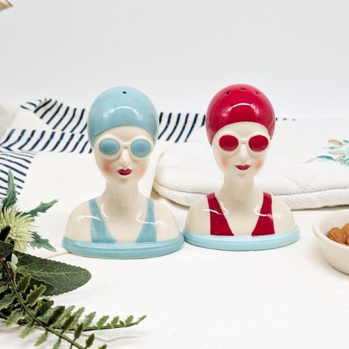 Swimming Ladies Salt Pepper Shaker Set