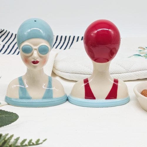 Swimming Ladies Salt Pepper Shaker Set