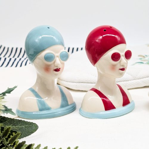 Swimming Ladies Salt Pepper Shaker Set