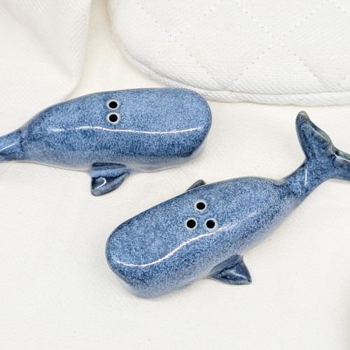 Swimming Whale Salt Pepper Shaker Set