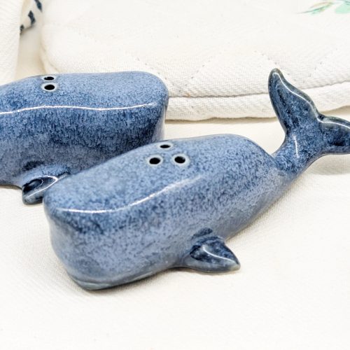 Swimming Whale Salt Pepper Shaker Set