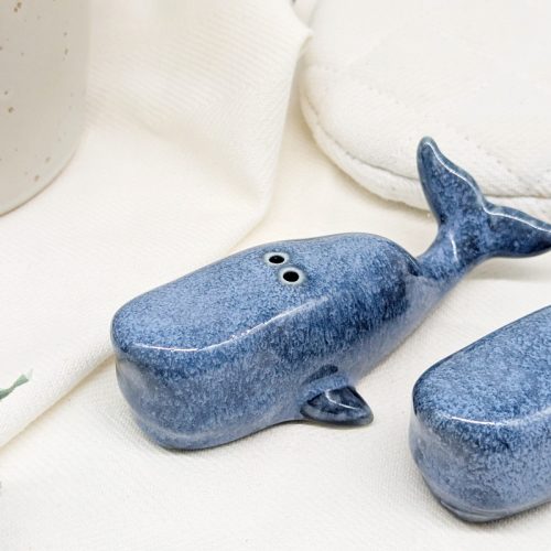 Swimming Whale Salt Pepper Shaker Set