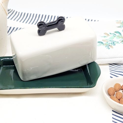 Dachshund Dog Ceramic Butter Dish