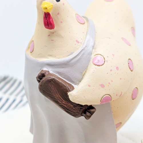 Chef Hat Baking Chicken Figurine