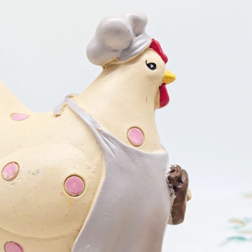 Chef Hat Baking Chicken Figurine