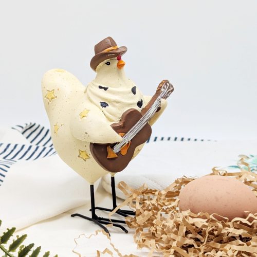 Musical Cowboy Chicken Figurine
