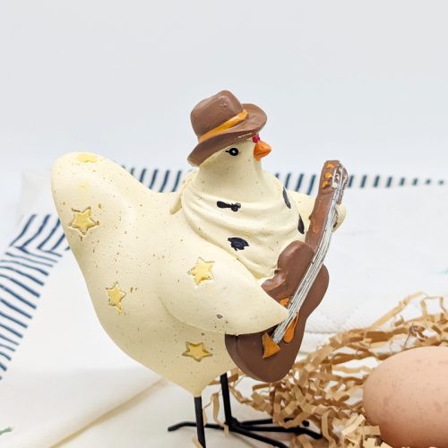 Musical Cowboy Chicken Figurine